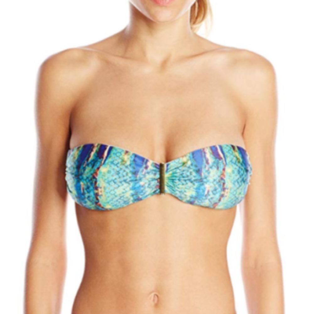 ViX Women's Stone Carmen Bandeau Bikini Top - Picture 3 of 6
